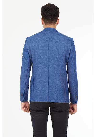 Sposo 5132 Dar Kalıp Yarım Astarlı Açık Lacivert Erkek Blazer Ceket Açık Lacivert