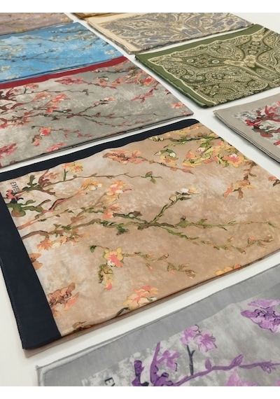 Eyfel Pamuklu Soft Özel Seri Şal Etnik & Çiçekli Desen, Orjinal, Tesettür Giyim, Yeni Koleksiyon Bej - Mavi