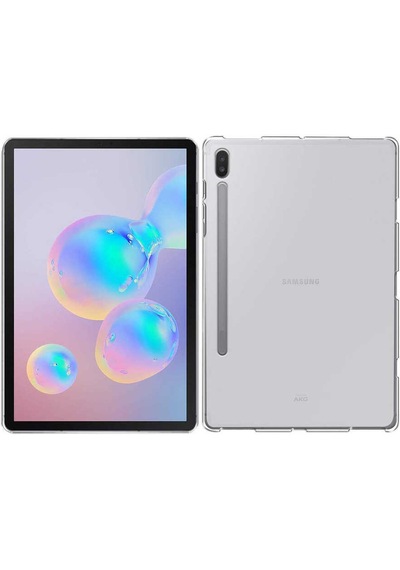 Galaxy Tab S7 Plus T970 Kılıf Uyumlu Zore Tablet Süper Silikon Kapak-renksiz Tablet Kılıfı
