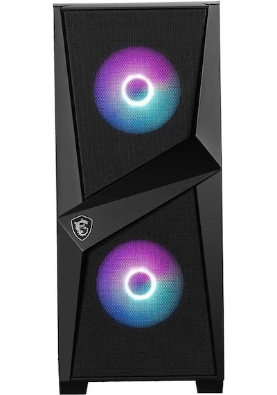 Msı Mag Forge 100r Temperlı Cam Argb Psu Yok 2x120mm 1x120mm Gamıng Bilgisayar Kasası Siyah