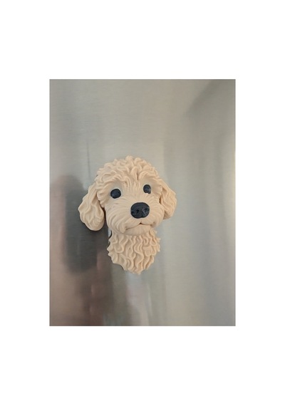 Toy Poodle Köpek Magnet Dekoratif Buzdolabı Magneti Sevimli Köpek Figürü 10 8 Cm