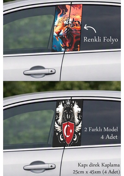 Aracınıza Uyumlu Görünüm Kapı Direk Folyo Sticker Etiket