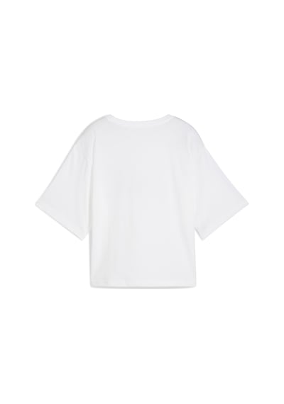 Puma 68497202 Ess Cropped No. 1 Logo Tee Kadın Spor Tişört Beyaz