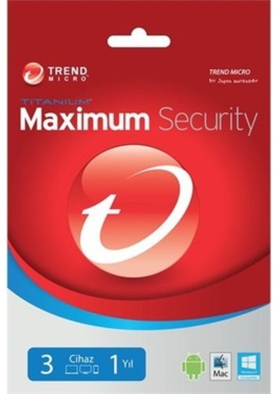 Trend Micro Maximum Security 3 Cihaz 1 Yıl Dijital Lisans