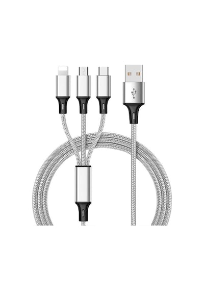 3 In 1 Charging Data Sync Cable (Lightning, Micro-Usb, Type-C)