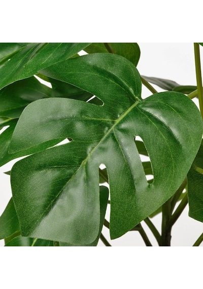 Ikea Fejka Saksılı Yapay Monstera 32 Cm Koyu Yeşil Siyah Siyah - Yeşil