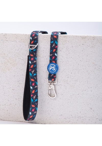Dino Leash Kedi Köpek Sevk & Gezdirme Kayışı Köpek Uzatma Tasması-2cm Lacivert