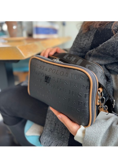 Just Polo Kadın Ayarlanabilir Uzun Askılı Omuz Çantası Ebat 17x27 Yeni Siyah Camel