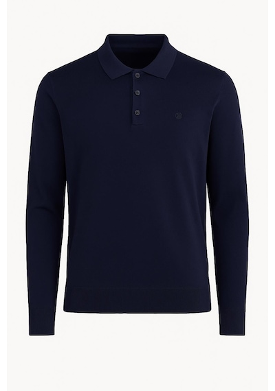 Simenti Regular Polo Yaka Düğmeli Erkek Triko - 7422 Lacivert