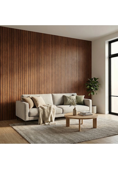 Brano Koyu Kahve Ceviz Desen Duvar Lambiri 60x280 Cm-kendinden Yapışkanlı 311-60