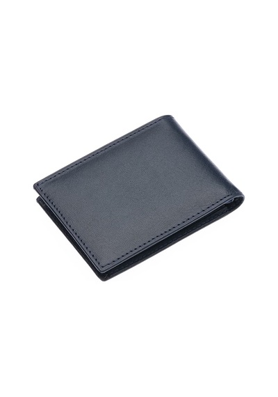 Westpolo Hakiki Deri Kağıt Para Ve Bol Şeffaf Kart Bölmeli Unisex Kartlık - 617 Lacivert