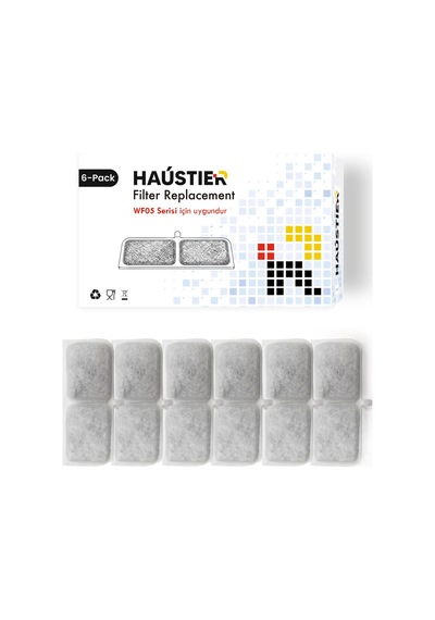 Haustier Wf005 Otomatik Su Sebili Uyumlu 6lı Filtre Seti