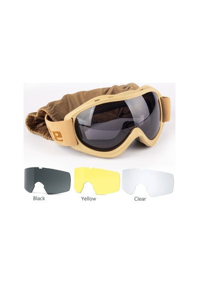 Evolite Balistik Protector Goggles - Coyote Mıl-prf Çok Renkli