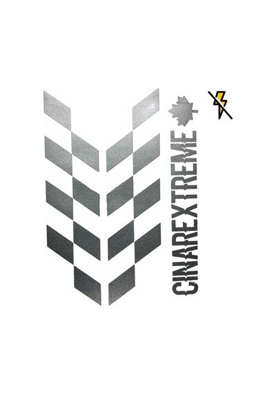 Reflektif Gri Damalı Kask Motosiklet Sticker Takımı Çınar Extreme