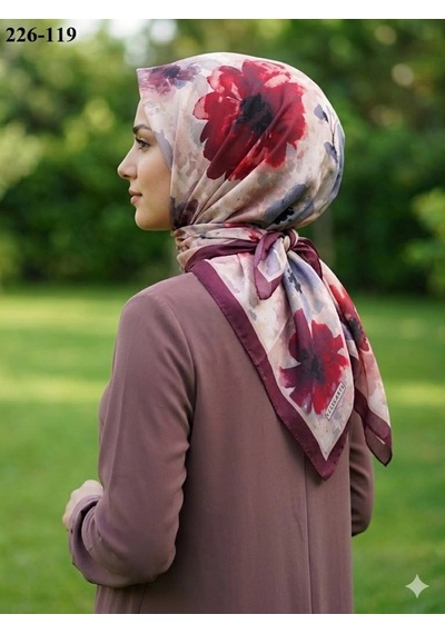 Velscarfs Soft Pamuk Parla Eşarp Bordo 226-119 Çok Renkli