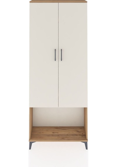 Arges Dolap 4 Raflı 2 Kapaklı 88x30x221 Çam-aytaşı Çam
