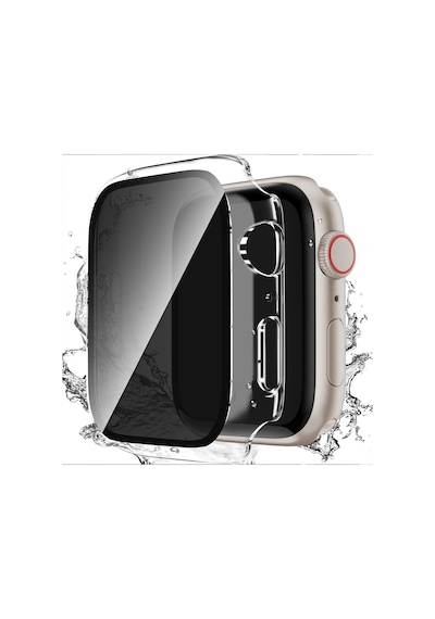 Apple Uyumlu  Watch Series 7 8 9 41mm Hayalet Pc Sert Kasa Ekran Koruycu 360 Güvenli Koruma