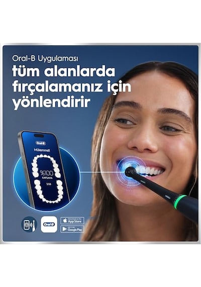 Oral-b İo6 Siyah Şarjlı/elektrikli Diş Fırçası, 2 Fırça Başlığı, Uzun Ömürlü Pil, Premium Seyahat Kabı, Yedek Başlık Kabı