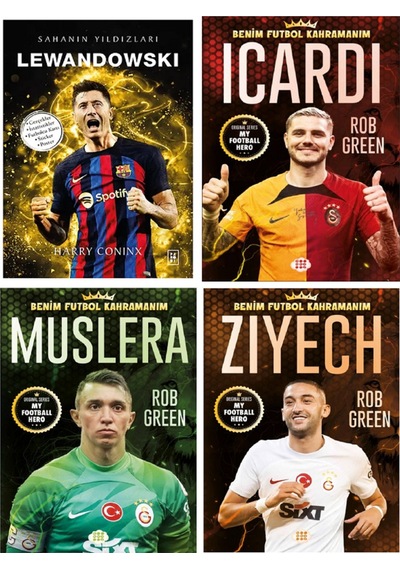 Benim Futbol Kahramanım İcardi - Muslera - Ziyech Lewandowski Poster Sticker Futbolcu Kartı Hediyeli