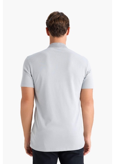 DeFacto Slim Fit Dar Kesim Polo Yaka Kısa Kollu Pamuklu Modal Karışımlı Basic Düz Tişört M6609AZ24SPGR130