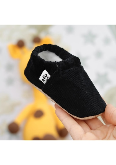 Kadife Bebek Patiği Fitilli, Kaydırmaz Taban, Kreş Ayakkabısı Patik 001