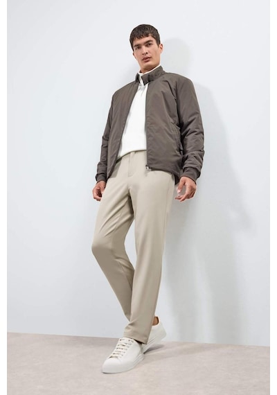 Defacto Slim Fit Dar Kesim Dik Yaka Fermuarlı Su Geçirmez Mont F0880ax25aubn581 Kahve
