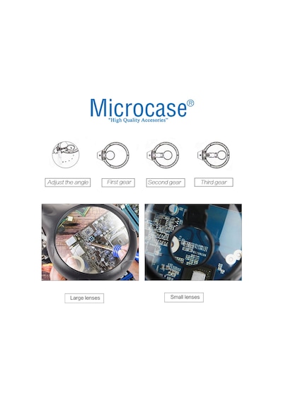 Microcase Led Işıklı Masaüstü Tamirci Büyüteç Seti - Al2481