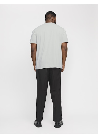 Jack & Jones Büyük Beden Bisiklet Yaka Basic Tisört-organic - 12158482 Puritan Gray