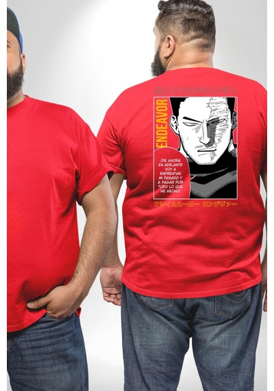 Angemiel Enji Todoroki Manga Büyük Beden Kırmızı Tişört Kadın Erkek Ünisex Sırt Baskılı Kırmızı