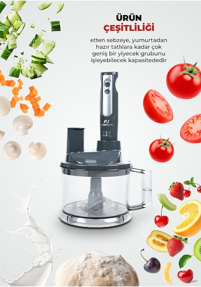 Pirantech YH-1420 1700 W Mutfak Robotu Blender Seti
