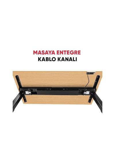 Updo Plus Çift Motorlu Elektrikli Yükseklik Ayarlı Masa - 25mm Tabla - Siyah Ayak Beyaz, 180x80 Çok Renkli Updo Plus Çift Motorlu Elektrikli Yükseklik Ayarlı Masa - 25mm Tabla - Siyah Ayak Beyaz, 180x80 Çok Renkli