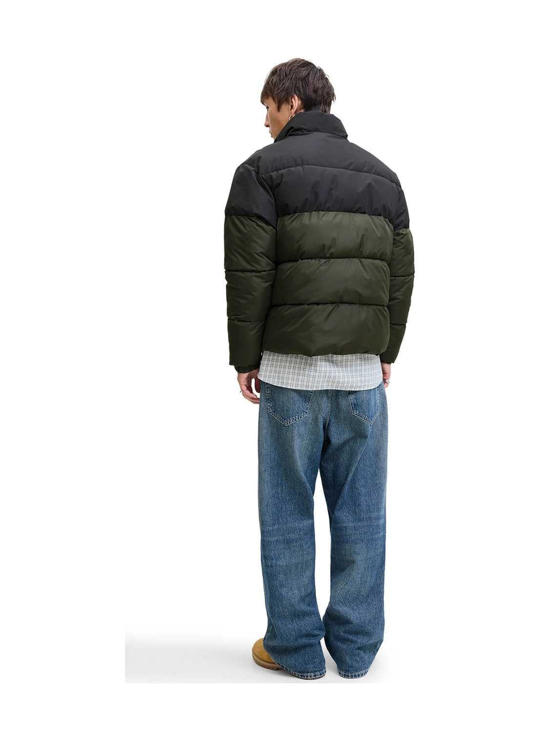 Jack & Jones Jjmaze Puffer Collar Haki Erkek Mont 000000000102352995 Haki