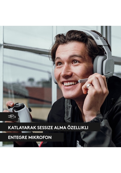 Logitech Astro A10 Kablolu Bilgisayar İçin Oyuncu Kulaklığı, Gri