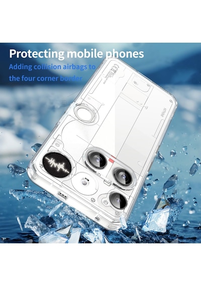 Caseonn Nothing Phone 3 Kılıf Kamera Korumalı Darbe Emici Şeffaf Arka Kapak Tam Şeffaf