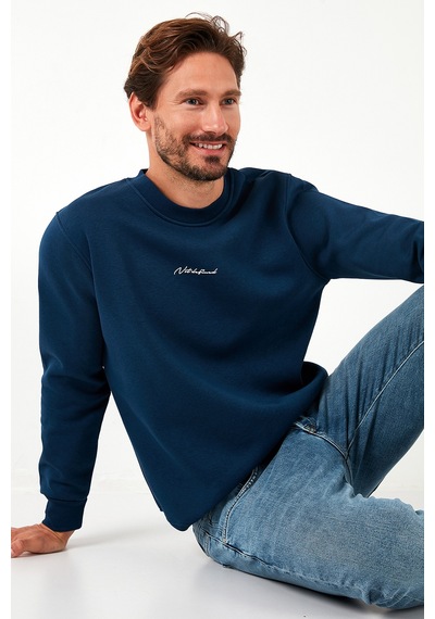 Buratti Pamuklu Regular Fit Bisiklet Yaka Erkek Sweat 59050121 Indigo Buratti Pamuklu Regular Fit Bisiklet Yaka Erkek Sweat 59050121 Indigo