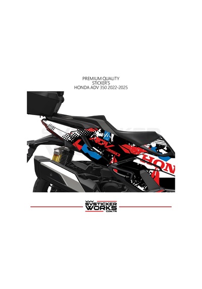 Honda Adv350 Kaplama Motosiklet Sticker Design Etiket Modeli V3