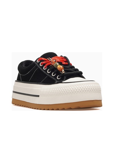 Guja Kadın Bağcık Aksesuarlı Günlük Sneaker Ayakkabı 26k 26k366-1 Siyah