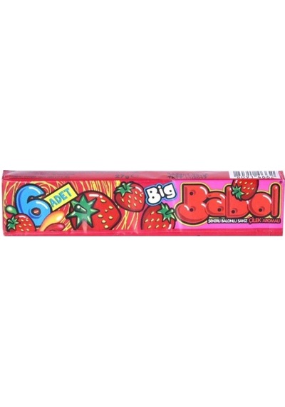 Big Babol 6'lı Çilek Aromalı Sakız 18 x 25 G