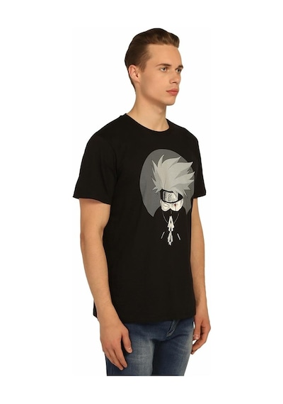 Bant Giyim - Naruto Kakashi Hatake Siyah Erkek T-Shirt Tişört