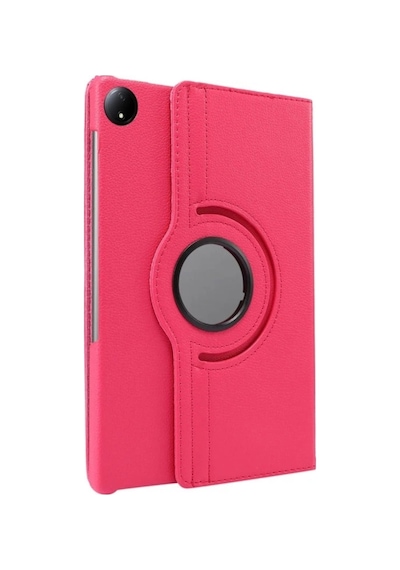 Honor Pad 10 12.1 Inç Kılıf Koruyucu 360 Dönebilen Standlı Pu Deri Tablet Ön Arka Kapak Pembe