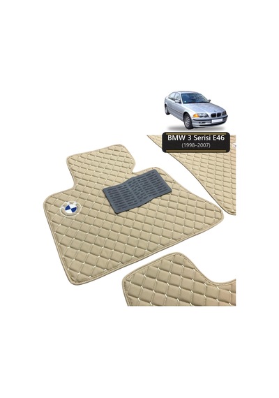 Oto Halı Paspas Bmw 3 Serisi E46 1998-2007 Uyumlu M M Teknik Sport Kaymaz & Şık Tasarım