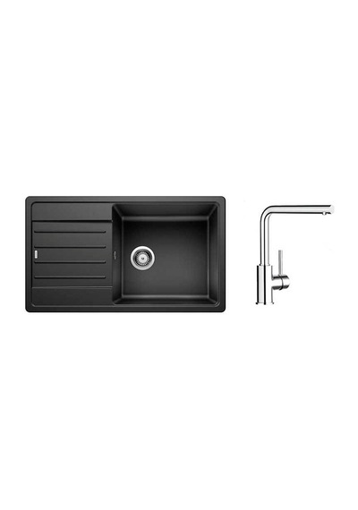 Blanco Legra Xl 6 S Granit Antrasit Evye, Mıla Krom Armatür Set Inox