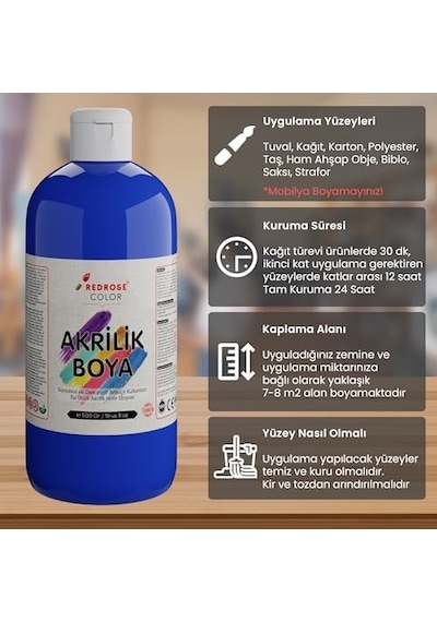 Mavi Akrilik Boya 500gr