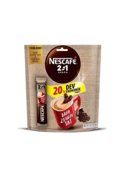 Nescafe 2 si 1 Arada 10 G x 20'li Hazır Kahve Ekonomik Paket Nescafe 2 si 1 Arada 10 G x 20'li Hazır Kahve Ekonomik Paket