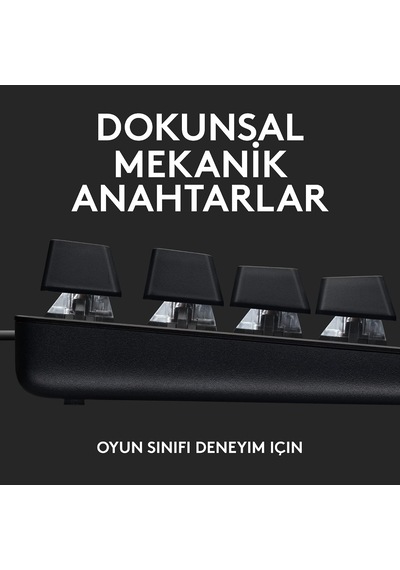 G413 Se Tkl Kablolu Oyuncu Klavyesi, Dokunsal Mekanik Anahtarlar, Arkadan Aydınlatmalı, Windows, Macos İle Uyumlu, Siyah
