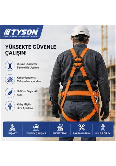 Tyson Tam Vücut Emniyet Kemeri Bel Destekli