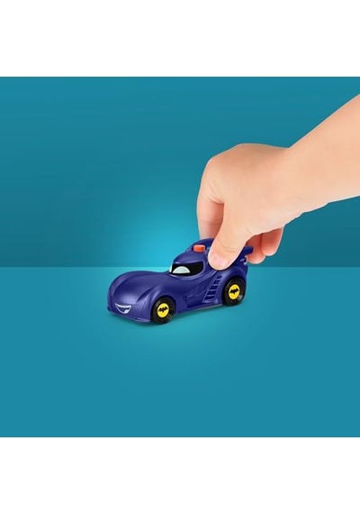 Fisher-price Batwheels Işıklı Yarışçılar Fisher-price Dc Batwheels Işıklı 1:55 Ölçekli Oyuncak Arabalar, Batmobile Bam Ve Buff, 2 Parça Hml25