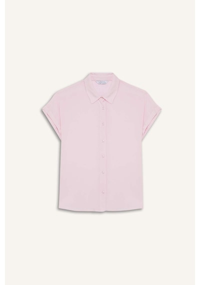 DeFacto Regular Fit Basic Düz Viskon Kısa Kollu Gömlek N7819AZ25SPPN47