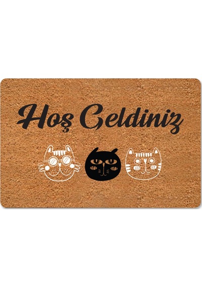 Hoş Geldiniz Yazılır Temalı Coco Görünümlü Dekoratif Dış Kapı Önü Ve Iç Mekan Paspası Bebek Mavisi