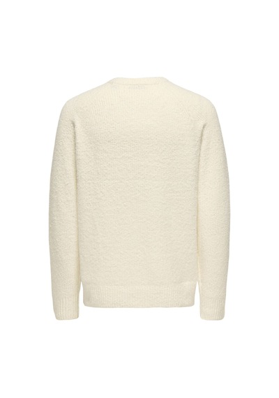 Only & Sons Onsdale Lıfe Rlx Ls Raglan Knıt Erkek Beyaz Kazak - 22035118
